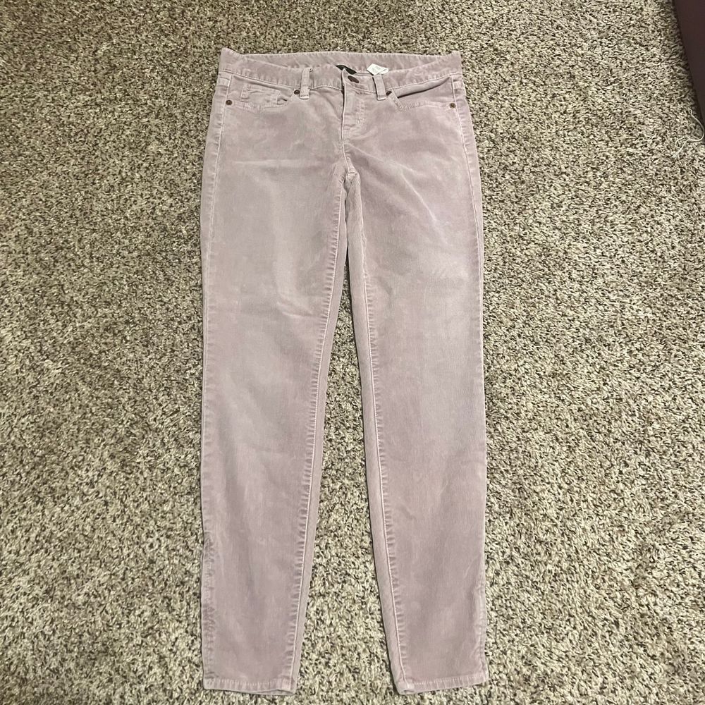 J.Crew Dusty Pink Skinny Stretch Cotton Pants Size 25 Corduroy